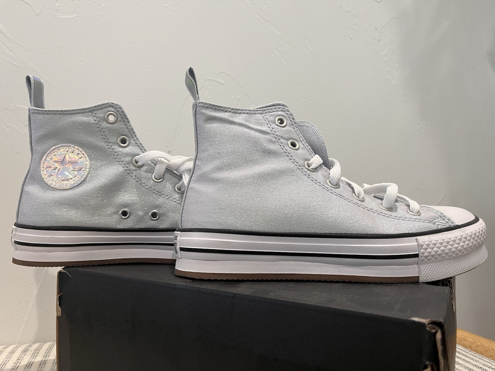 Converse Chuck Taylor All Star High Top Light Gray White Men's Sneakers thumbnail 3