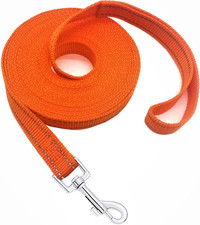 Nylon Training Dog Leash for Small Medium Dogs, 15Ft 20Ft 30Ft 50Ft 100Ft Reflec