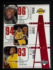 1996 Upper Deck Los Angeles Lakers Rookie RC Kobe Bryant #148 Shaquille O'Neal