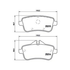BREMBO Brake Pad Set Rear TRW System Replacement Fits Mercedes GLE 250 d 4-matic