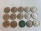 Lot of 15, 40% Silver Kennedy Half Dollars