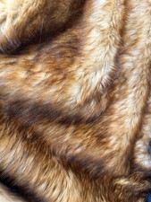 Faux Fur Fabric Golden Brown Fox Inspired Luxury Shag 60 Inch Wide