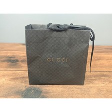 Gucci Gift Bag Shopping Bag Black Coated Paper Small Size