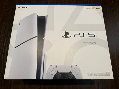 SONY WHITE PS5 PLAYSTATION 5 SLIM BLU-RAY EDITION 1TB 1 TB VIDEO GAME CONSOLE thumbnail 2