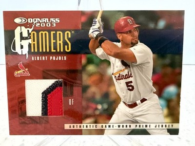2003 Donruss 'Gamers' 3-color patch Albert Pujols #G-8 serial'd /25 HOF'er
