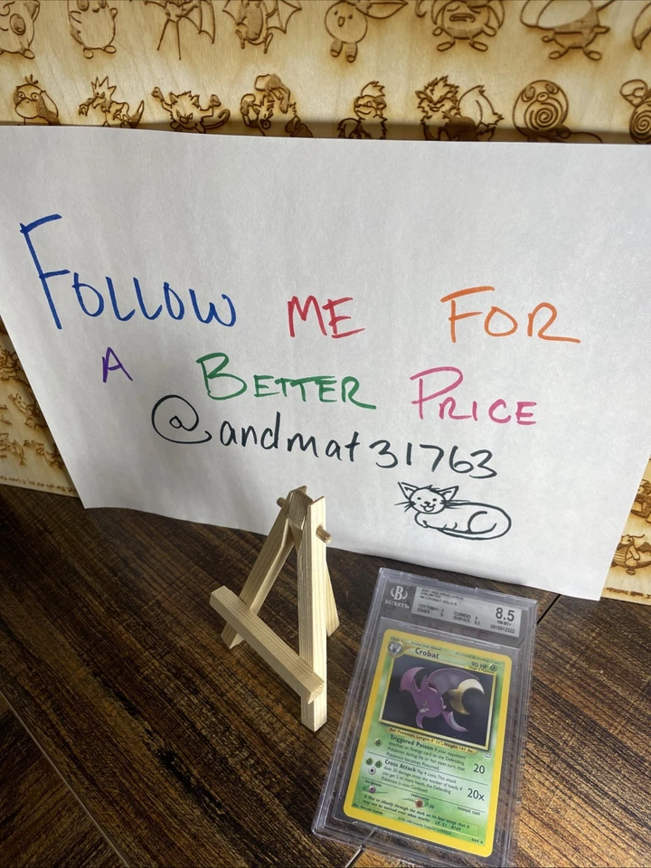 ✨ Pokemon Crobat, “DOUBLE” HOLO Error, BGS 8.5,  Neo Revelation 2001 4/64 ✨ - Image 3 of 3