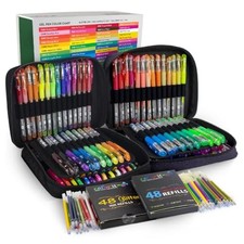 Gel Pens Set for Coloring   192 Pack 96 Variety Pack Gel Pens  96 Refills