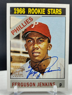 Ferguson Jenkins AUTO On-Card 2002 Topps Team TT-FJ Philadelphia Phillies HOF