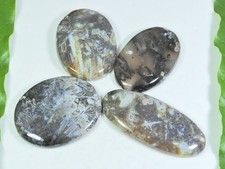 230Cts. Natural Turkish Stick Agate Oval Cabochon Loose Gesmtone 4 Pcs Lot