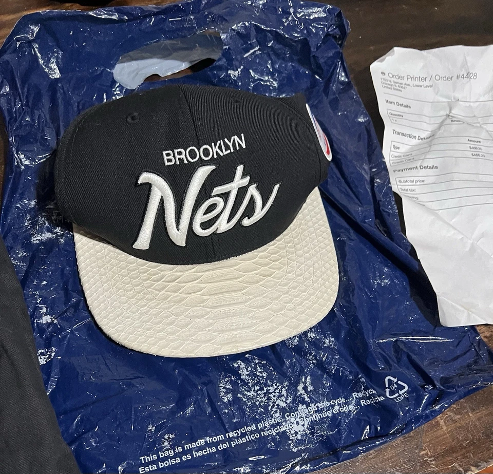 Just don x Michell Ness Brooklyn Nets Hat vintages  - Image 3 of 4