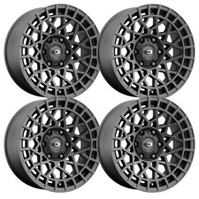 Set-4 Vision 349 Savage 15x7 5x4.5 5x114.3 15mm Satin Black Wheels 15 Inch
