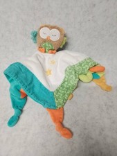 FEHN Vintage Schmusetuch EULE bunt mit Zipfeln, gebraucht Comforter Kuscheltuch