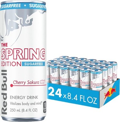 Red Bull Spring Edition Energy Drink, Cherry Sakura 8.4oz Choose Org or SF 24pk