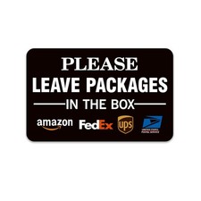 Leave Packages Here Sign,Self-Adhesive Please Place Packages in Box