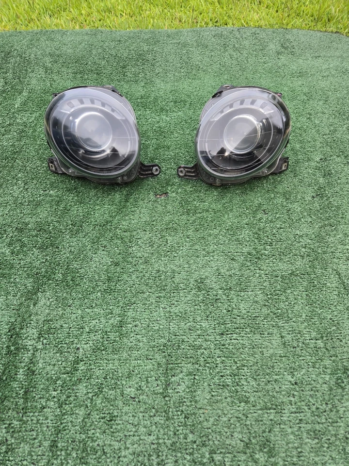 Juego de faros Fiat 500 Abarth 2013-2019 par de carcasas negras izquierda y derecha OEM  Foto 2 de 4