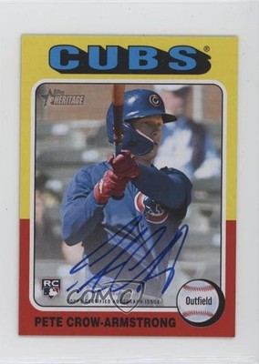 2024 Topps Heritage Mini Real One Pete Crow-Armstrong #ROA-PC Auto 2g8