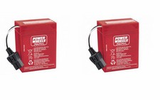   NEW  Power Wheels 6 Volt Red Battery 2 Batteries  00801-0712 6V