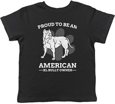 Maglietta Proud American Bully XL proprietario bambini Pitbull amante cane animale domestico migliore amico ragazzo