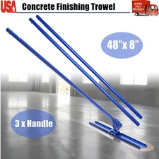Concrete Finishing Trowel Bull Float Concrete Kit with Small Trowel 1.8M Handle