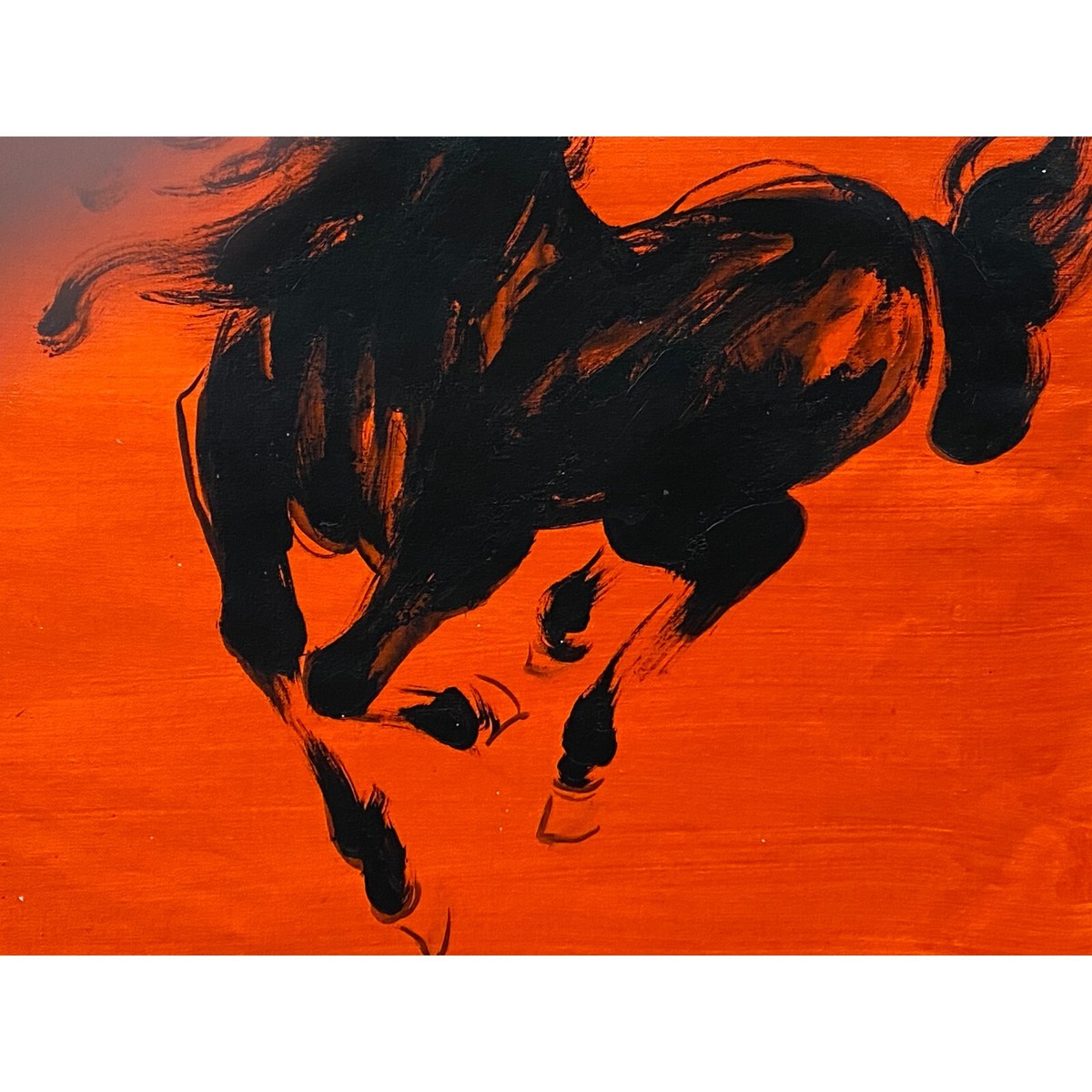 Oil Paint Canvas Art Black Artistic Racing Horse Wall Decor Painting ws3435S Oil Paint Canvas Art Black Artistic Racing Horse Wall Decor Painting ws3435S