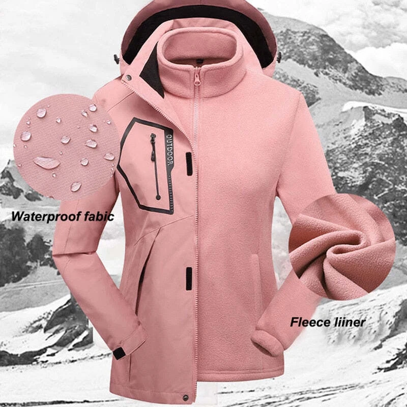 Women Waterproof Ski Suit Snow Female Fleece Jacket Pants Snowboard Set
