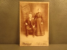 Victorian Antique Cabinet Card Photo an Older Married Couple