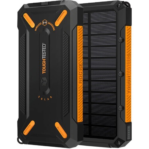 16000mAh Solar Power Bank with LED IP66 Waterproof Shockproof Dustproof for Outdoor Adventures