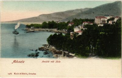 CPA AK ABBAZIA Ansicht mit Molo CROATIA (598315)