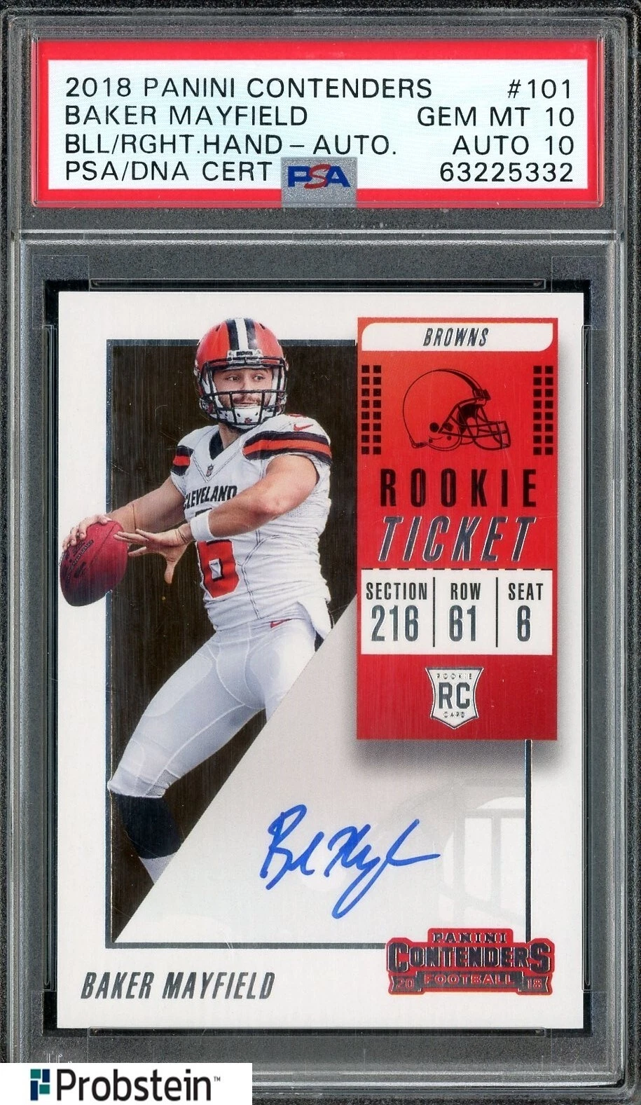 Baker Mayfield trading card