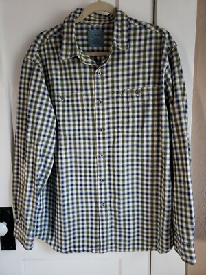LL Bean Button Up  Shirt Mens Large Long Sleeve winter  Check Casual Cotton