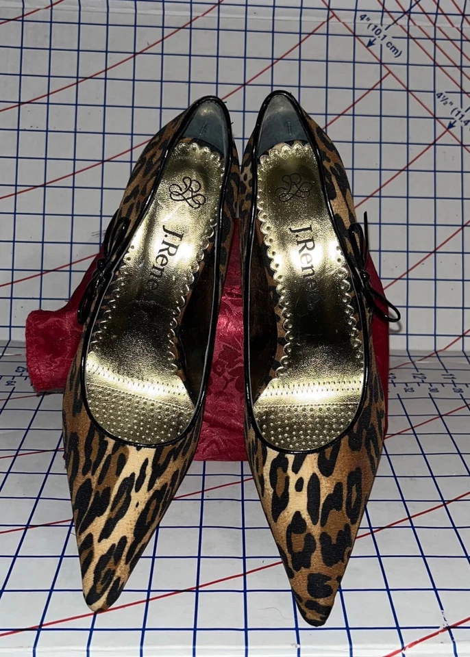 .J Renee Leopard Print Women's 3.5 HighHeels Pointed Toe Size 7 Narrow - Image 3 of 4