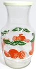 Vintage Anchor Hocking Glass Orange Juice Carafe Server Chiller w Lid 8 3/4" T