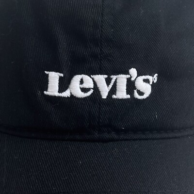 Levi s Strauss Brand FLEXFIT 6 Panel Adjustable Strap Cap/Dad Hat Black