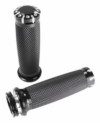Griffe - 1 Zoll - Alu - Techno - schwarz   Yamaha XVS 650 Drag Star + Classic