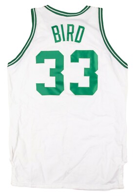 The Finest 1987-88 Larry Bird Game Used Boston Celtics Home Jersey