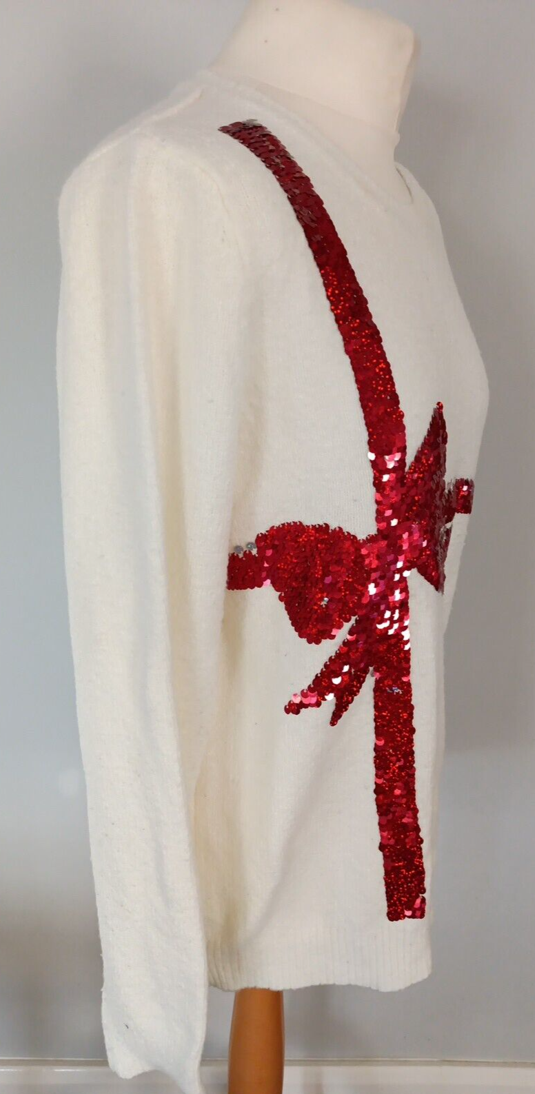Ladies Christmas jumper UK18 sequined sparkly Jumper eBay