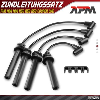 4x Zündleitungssatz Zündkabel für MINI Mini R50 R53 Cabriolet R52 Cooper One