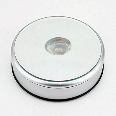 Unique Rotating Crystal Display Base Stand 7 LED Light