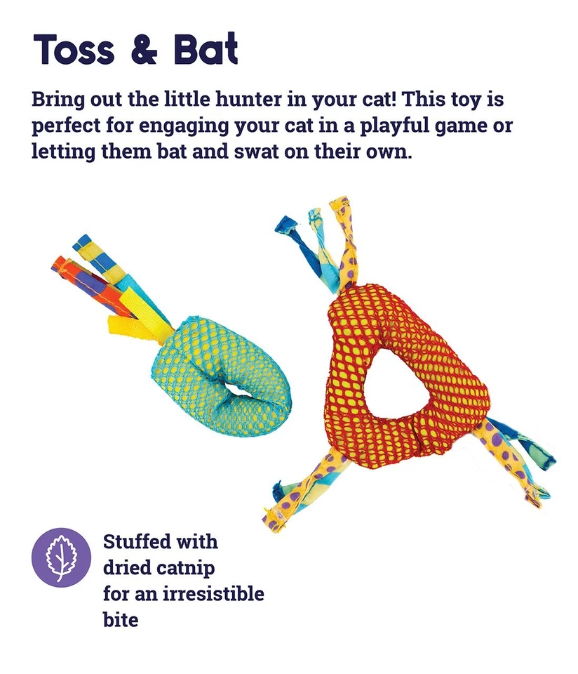 Catnip Dental Health Cat Chew Toy 2 Toys Catnip Infused Healthy Chewing Play - Image 2 of 4