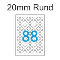 20Mm Etiketten Rund Weiß Mayspies Premium 88 Aufkleber 5 Blatt A4 440 StüCk