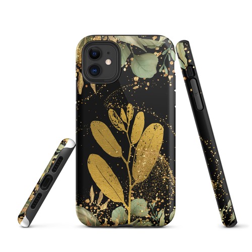gold and black classy phone case design, Tough iPhone case, iphone 14, iphone 13 - 第 3/5 張圖片