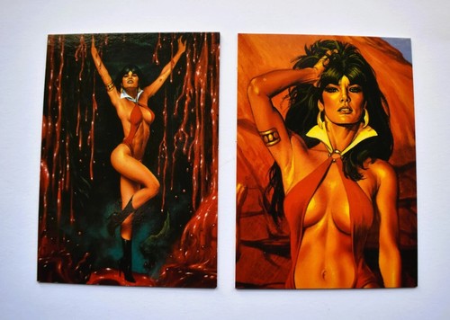 VAMPIRELLA BLOOD LUST PROMO 2 CARD SET NMT 1997 Comic Images Joe Jusko