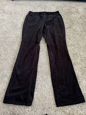 Talbots Curvy Velvet Pants Women Sz 8 Black