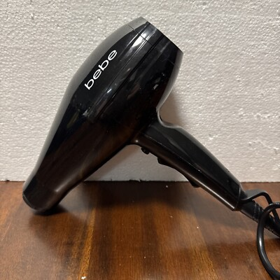 #ad Bebe Ionic Pro Hair Dryer Black 1600 2100 Watt Salon Performance AC Motor $40.00