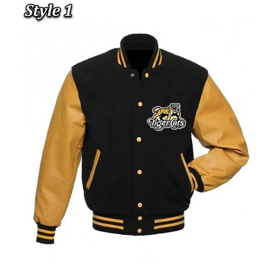 Letterman Hamilton Tiger-Cats Black and Yellow Varsity Jacket
