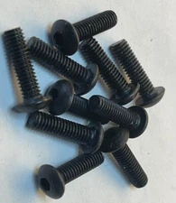 (10) M4-0.70x13mm 10.9 Socket Button Head Screw Bolts Black Steel Allen (24F91)