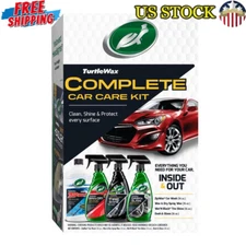 Complete Car Care Kit 4 Piece Wash Wax Shine Protect Interior Exterior New