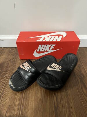 Nike Black Benassi JDI Slides Size 8 US