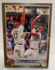 2022 TOPPS UPDATE HARPER/HOSKINS PHILLY PHENOMS GOLD Card #US112  /2022 PHILLIES
