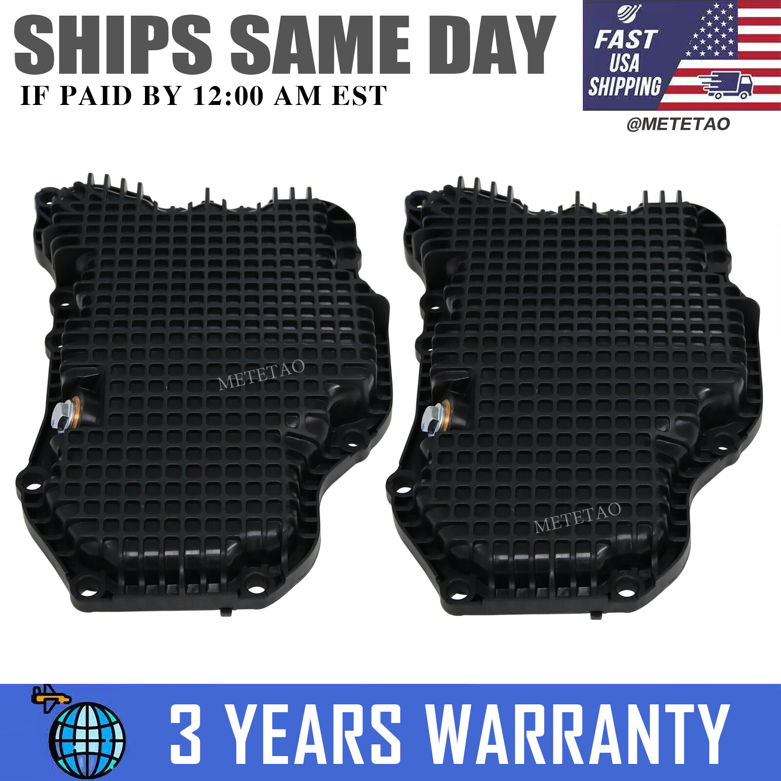 New 2pc Oil Pan & Gasket Kit for 2023-2025 Nissan Rogue 1.5L Engine 11110-6RC1B